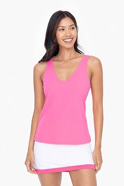 GREEN V-Neck Active Tank Top