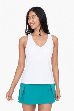 GREEN V-Neck Active Tank Top