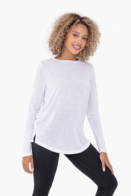 Modal-Blend Crew Neck Long Sleeve Tee