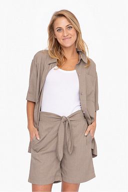 Oversized Short Sleeve Resort Button Down Shirt