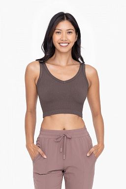 Ribbed Seamless Cropped Tank Top