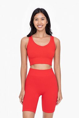 Ribbed Seamless Cropped Tank Top