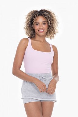 Square Neck Ribbed Tank Top