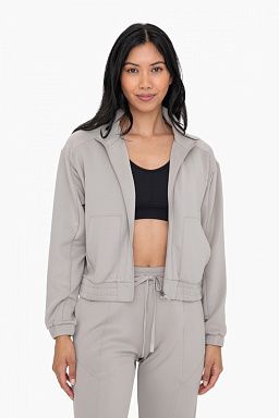 Mock Neck Zip-Up Active Jacket