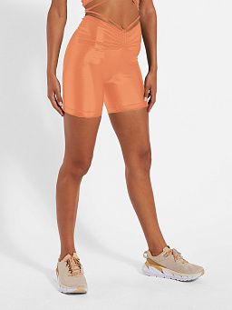 Maxie Infinity High Rise Shorts - Cosmo Orange